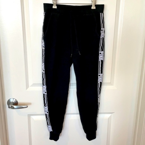 PINK VICTORIA’S SECRET | Women’s Black & White Sweatpants Size XS - Picture 3 of 8